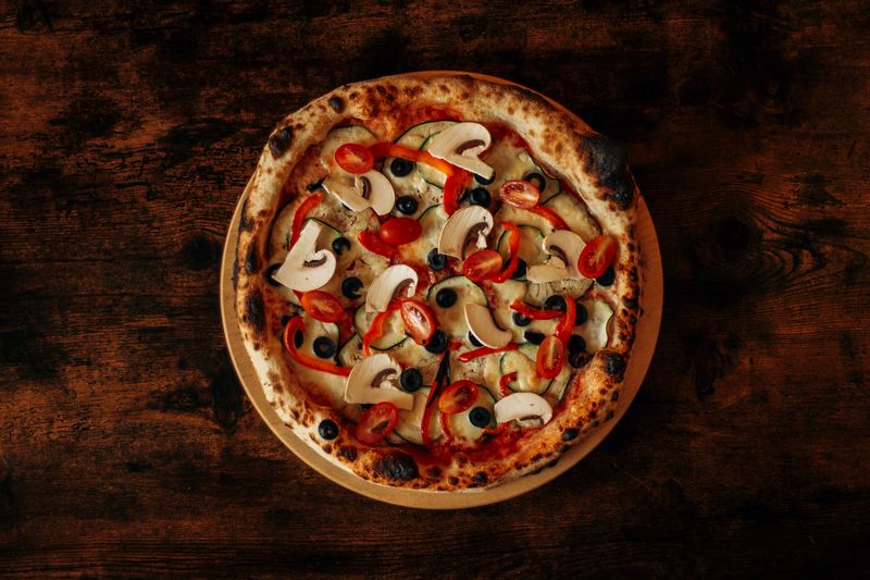Roasted Veggie pizza vegetarian at Punch pizza